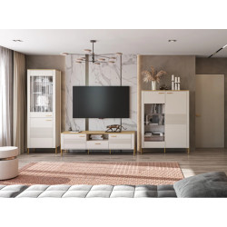 Тумба Tempo Kondela Runol 2D1S (Cashmere/Stone Oak) Thumb