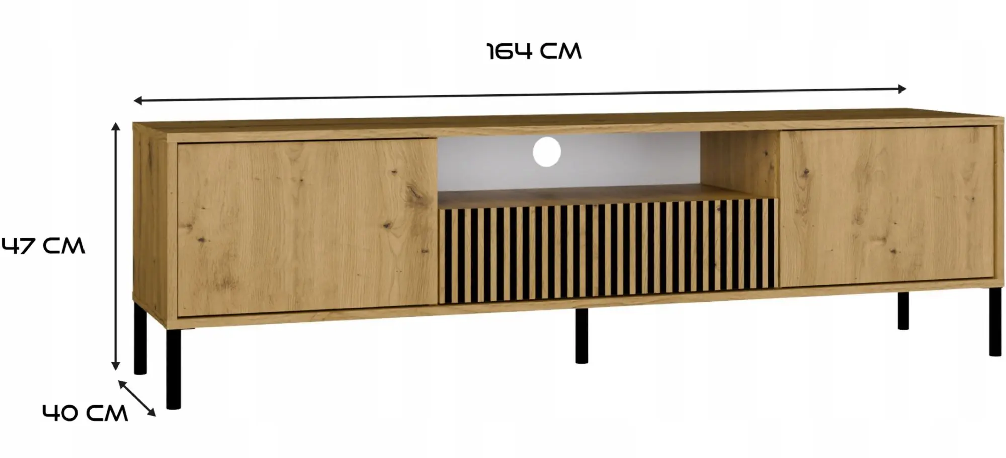 Тумба РТВ TopEshop Kamaro 160 Slim/Smooth (Artisan Oak)