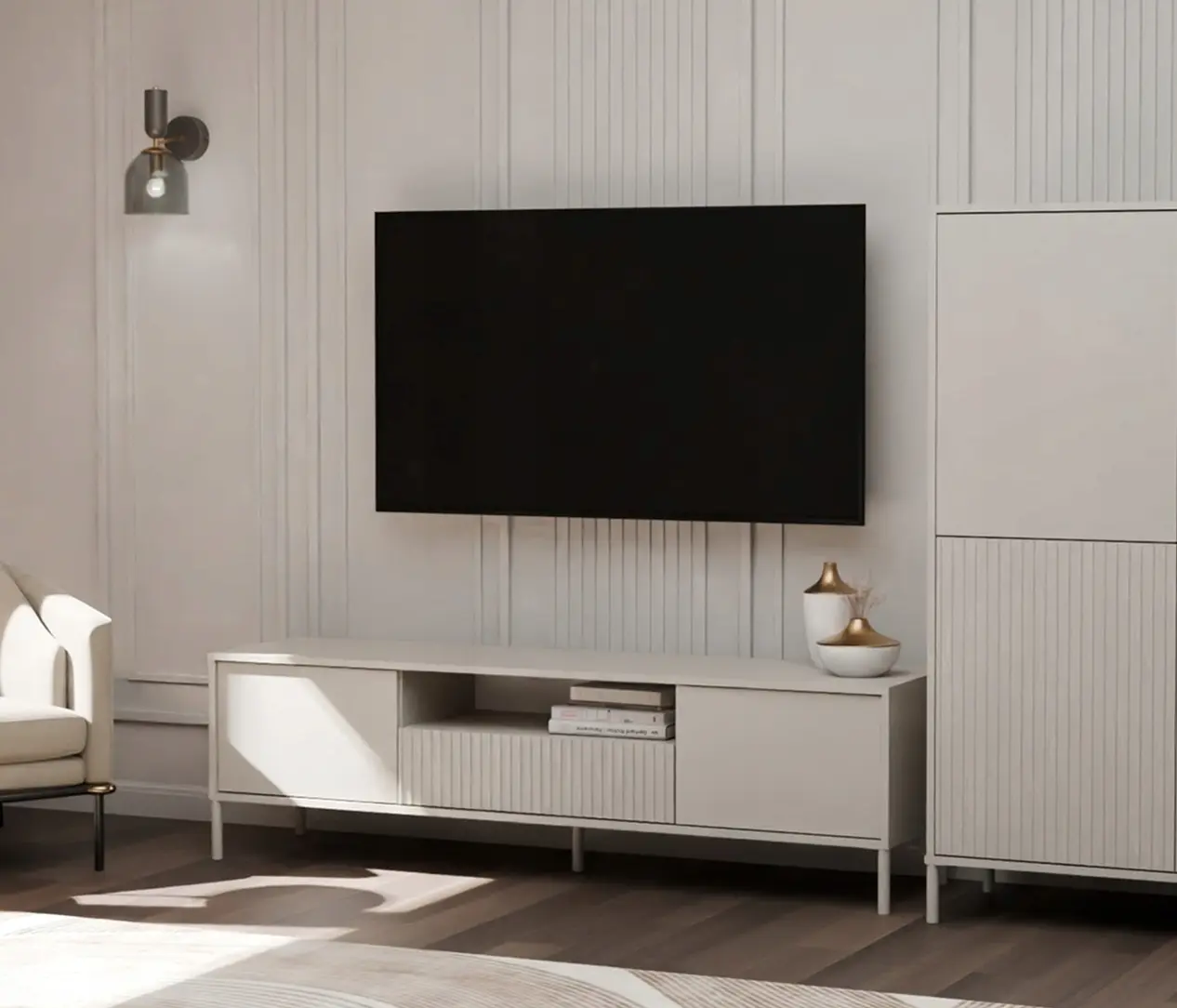 Tumba pentru TV TopEshop Kamaro 160 Slim/Smooth (Cashmere)