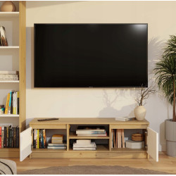 Tumba pentru TV TopEshop Malwa 120 (Artisan Oak/White) Thumb