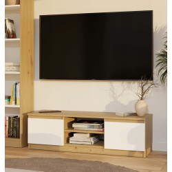 Tumba pentru TV TopEshop Malwa 120 (Artisan Oak/White) Thumb