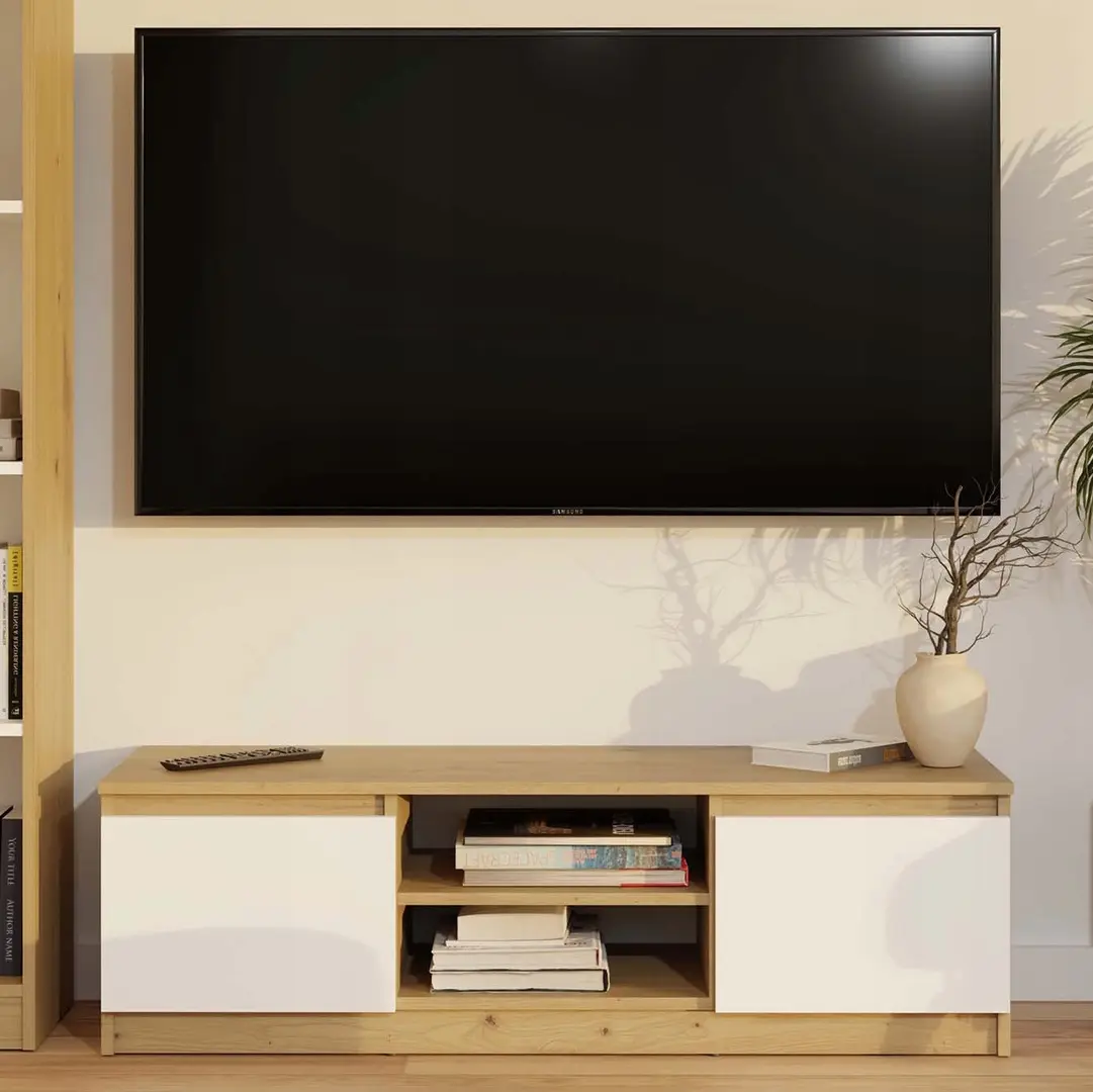 Tumba pentru TV TopEshop Malwa 120 (Artisan Oak/White)