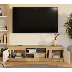 Tumba pentru TV TopEshop Malwa 140 (Artisan Oak/White) Thumb