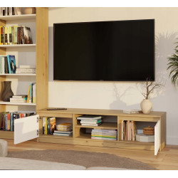 Tumba pentru TV TopEshop Malwa 140 (Artisan Oak/White) Thumb