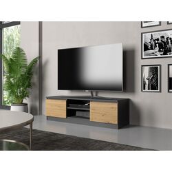 Tumba pentru TV TopEshop Malwa RTV 120cm (Anthracite/Artisan Oak) Thumb
