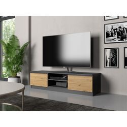 Tumba pentru TV TopEshop Malwa RTV 140cm (Anthracite/Artisan Oak) Thumb