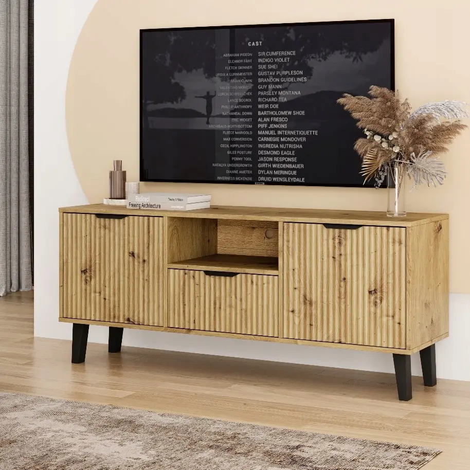 Tumba pentru TV TopEshop Scandi 2D1S Slim (Artisan Oak)