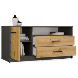 Тумба РТВ TopEshop Simplo 1D2S (Anthracite/Artisan Oak) Thumb