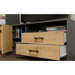 Тумба РТВ TopEshop Simplo 1D2S (Anthracite/Artisan Oak) Thumb