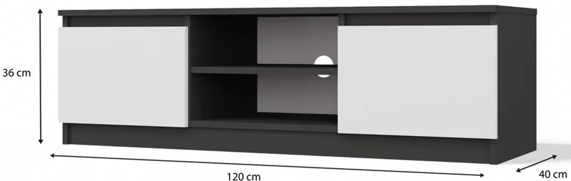 Tumba TopEshop RTV 120 (Anthracite/White) - 6