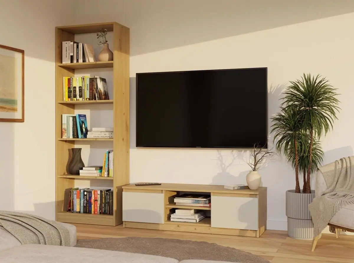 Tumba TopEshop RTV 120 Malwa (Artisan Oak/Cashmere) - 2