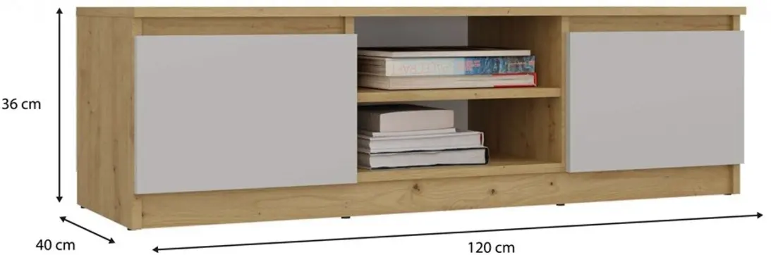 Tumba TopEshop RTV 120 Malwa (Artisan Oak/Cashmere) - 7