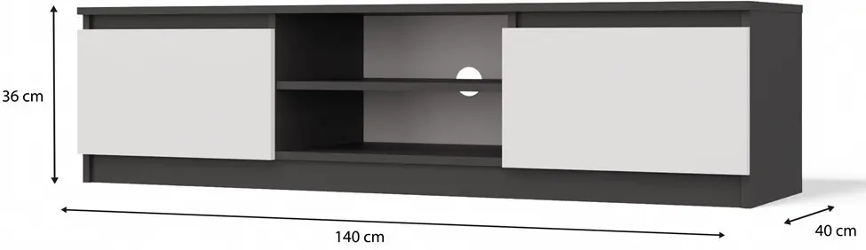 Tumba TopEshop RTV 140 Malwa (Anthracite/White) - 7