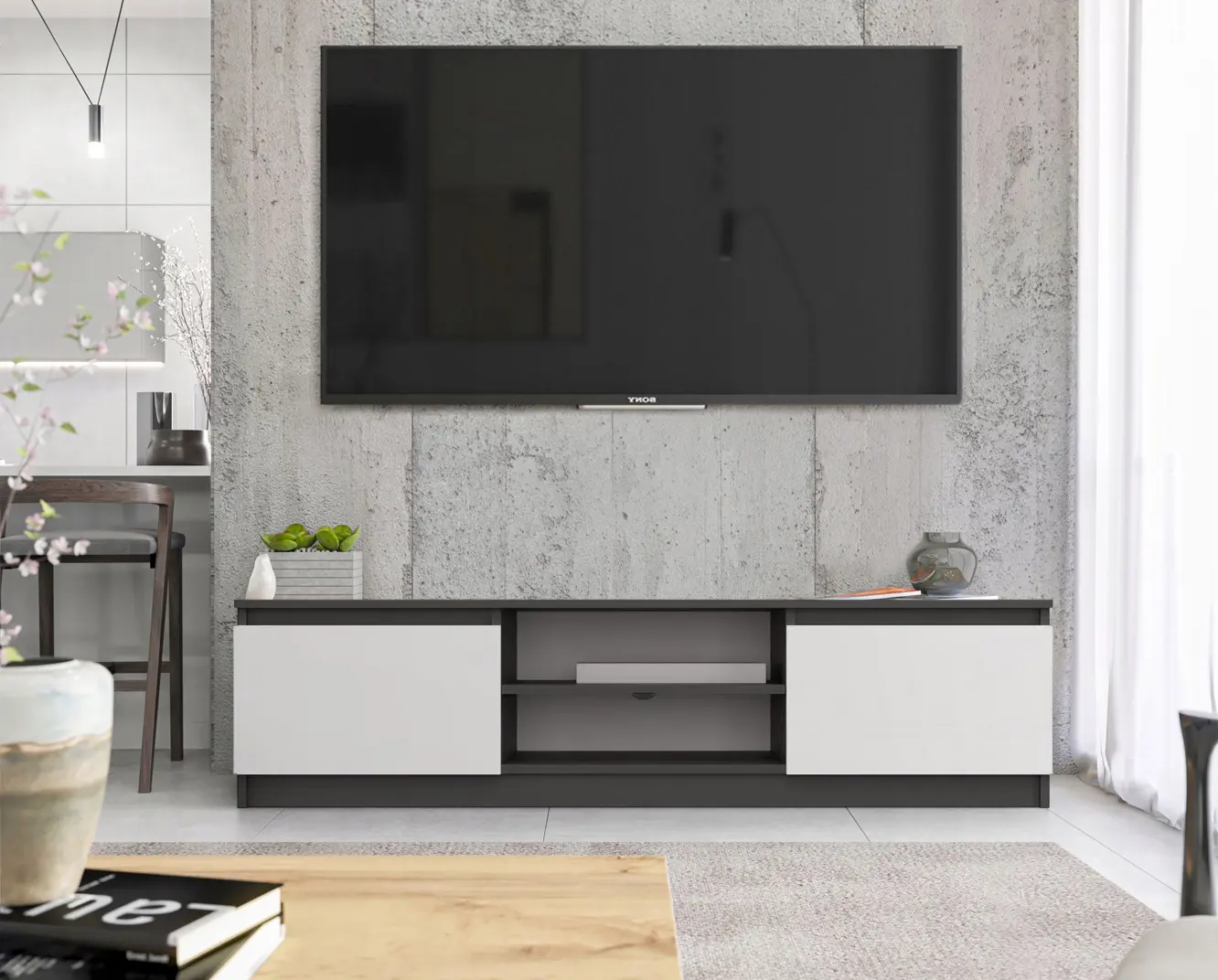 Tumba TopEshop RTV 140 Malwa (Anthracite/White)