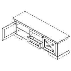 Tumba pentru TV Yasen Marsel RTV167 (Snow Ash/Sonoma Oak Truffle) Thumb