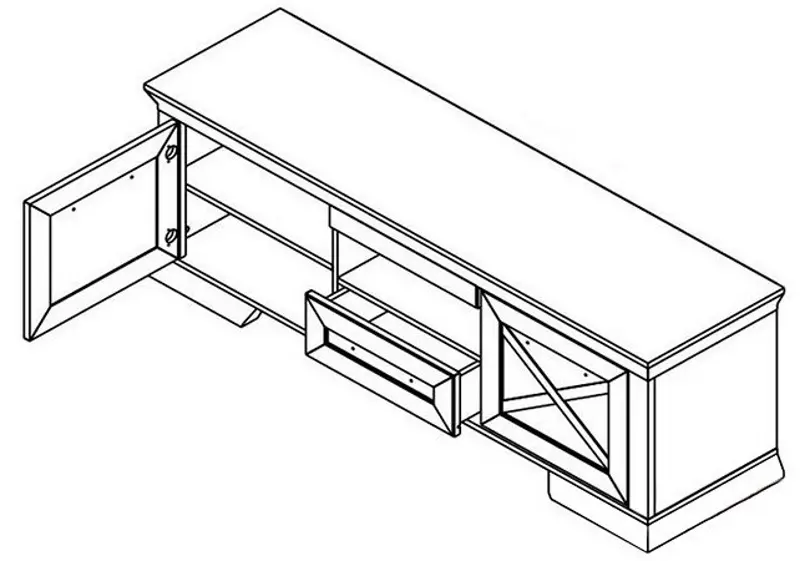 Tumba pentru TV Yasen Marsel RTV167 (Snow Ash/Sonoma Oak Truffle)