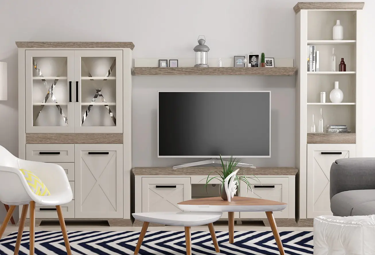 Tumba pentru TV Yasen Marsel RTV167 (Snow Ash/Sonoma Oak Truffle)