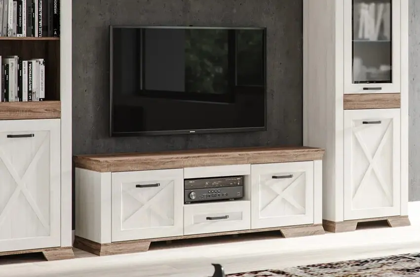 Tumba pentru TV Yasen Marsel RTV167 (Snow Ash/Sonoma Oak Truffle)