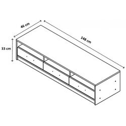 Tumba pentru TV Nepo RTV3S N (Sonoma Oak/Nymphea Alba) Thumb
