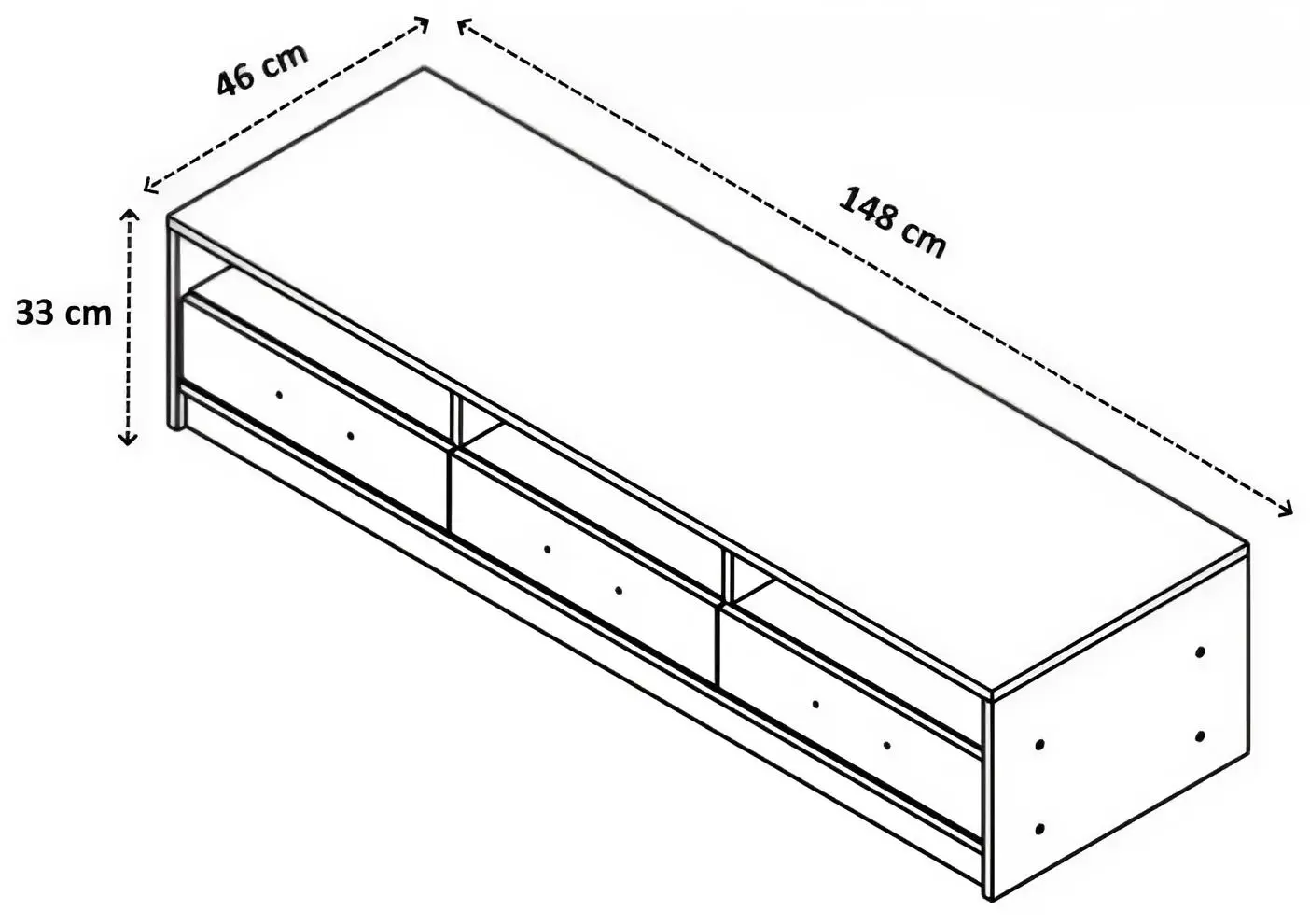 Tumba pentru TV Nepo RTV3S N (Sonoma Oak/Nymphea Alba)