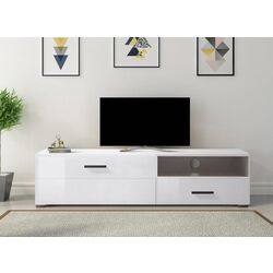 Tumba pentru TV Yasen Vusher RTV1D1SL (Nymphea Alba/White Gloss)