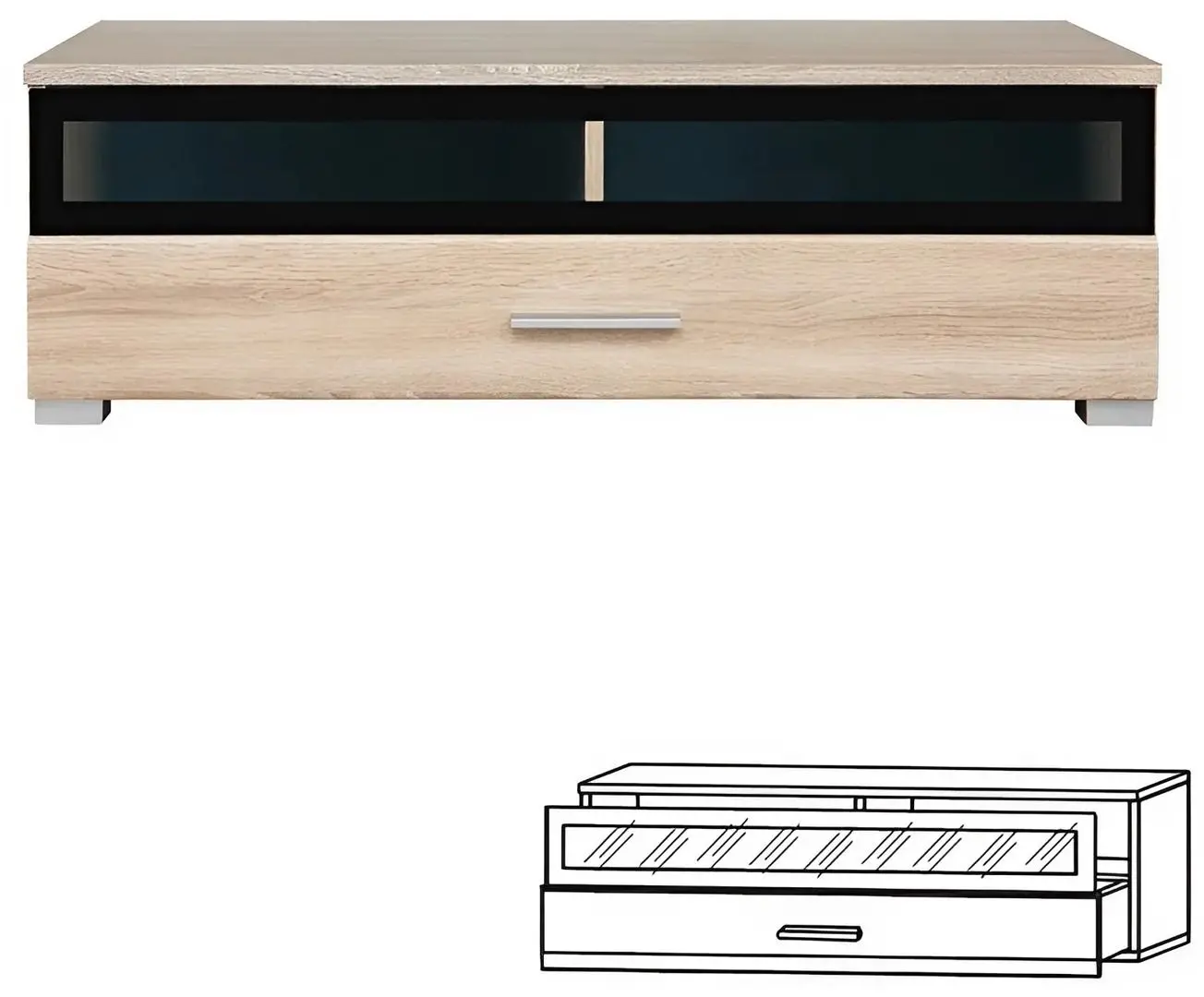 Tumba pentru TV Yasen Vusher RTV1SW (Sonoma Oak)