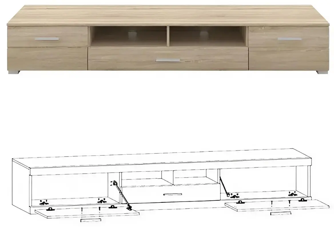 Тумба РТВ Yasen Вушер RTV2D1S (Дуб Сонома)