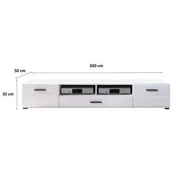 Tumba pentru TV Yasen Vusher RTV2D1S (Nymphea Alba/White Gloss) Thumb