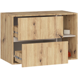 Dulap sub lavoar Akord Vami 90cm 2SZ 2P (Artisan Oak/Cashmere) Thumb