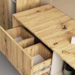 Dulap sub lavoar Akord Vami 90cm 2SZ 2P (Artisan Oak/Cashmere) Thumb