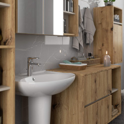 Dulap sub lavoar Akord Vami 90cm 2SZ 2P (Artisan Oak/Cashmere) Thumb