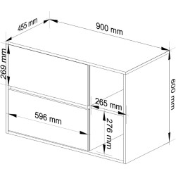 Dulap sub lavoar Akord Vami 90cm 2SZ 2P (Artisan Oak/Cashmere) Thumb