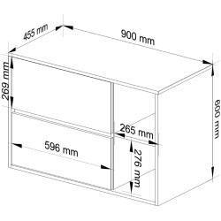 Dulap sub lavoar Akord Vami 90cm 2SZ 2P (Artisan Oak/Graphite Grey) Thumb