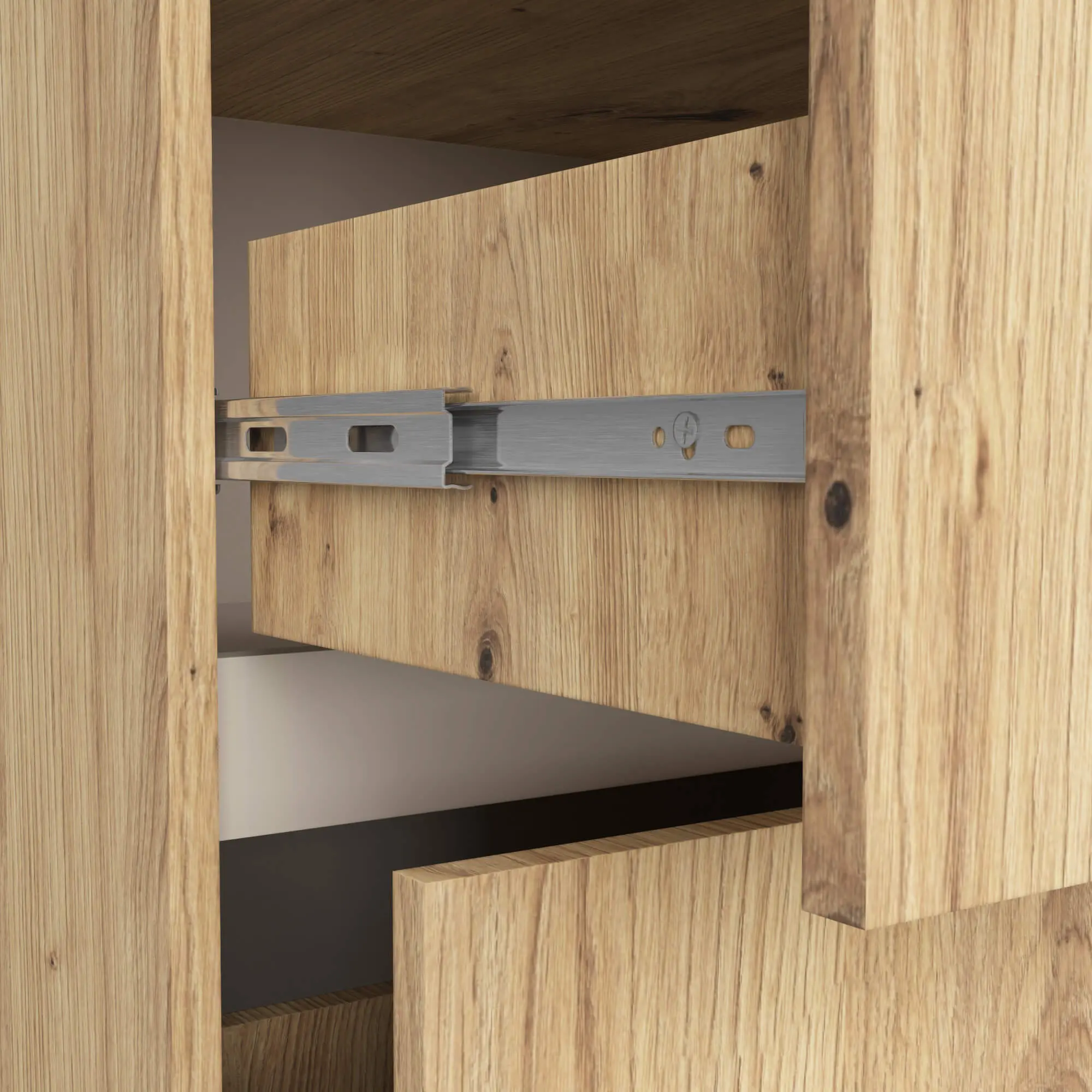 Dulap sub lavoar Akord Vami 90cm 2SZ 2P cu orificii pentru lavoar (Artisan Oak/Cashmere)