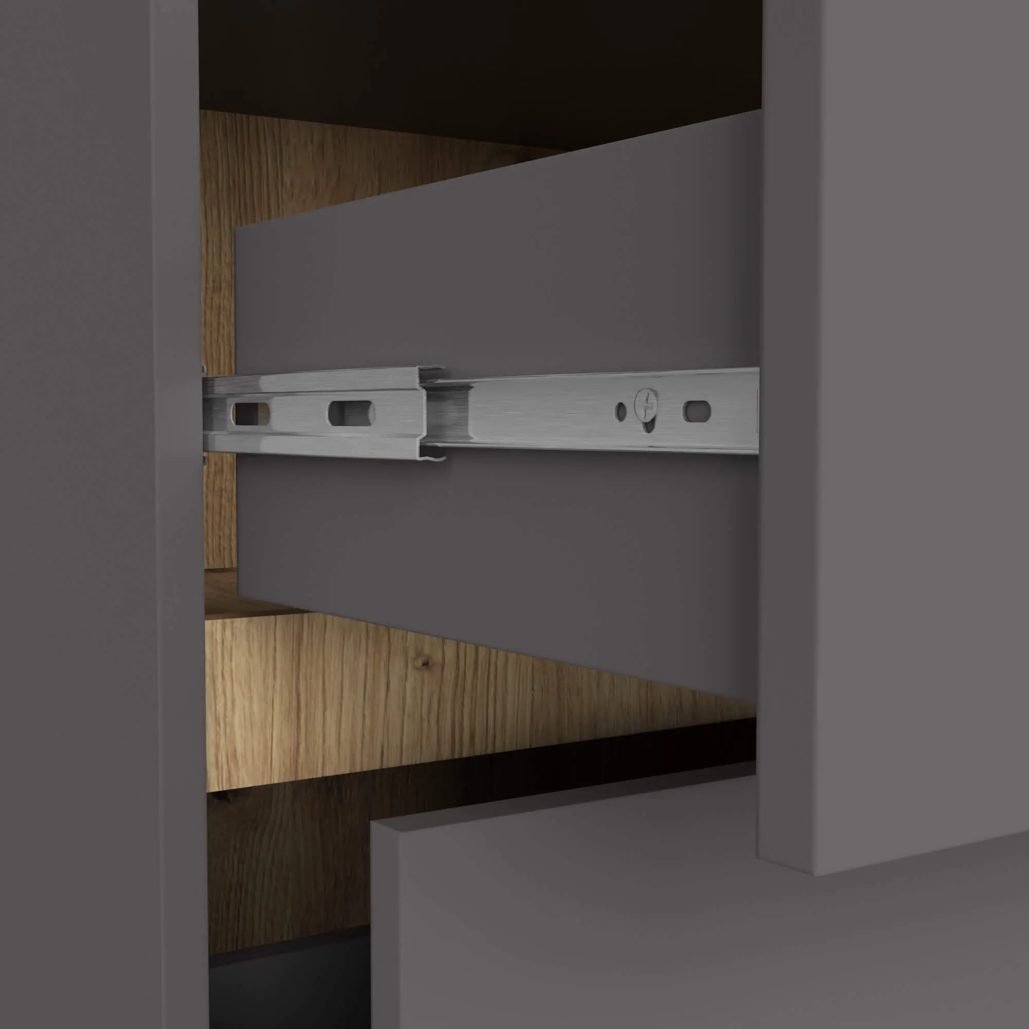 Dulap sub lavoar Akord Vami 90cm 2SZ 2P cu orificii pentru lavoar (Graphite Grey/Artisan Oak)