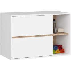 Dulap sub lavoar Akord Vami 90cm 2SZ 2P (White/Sonoma Oak) Thumb