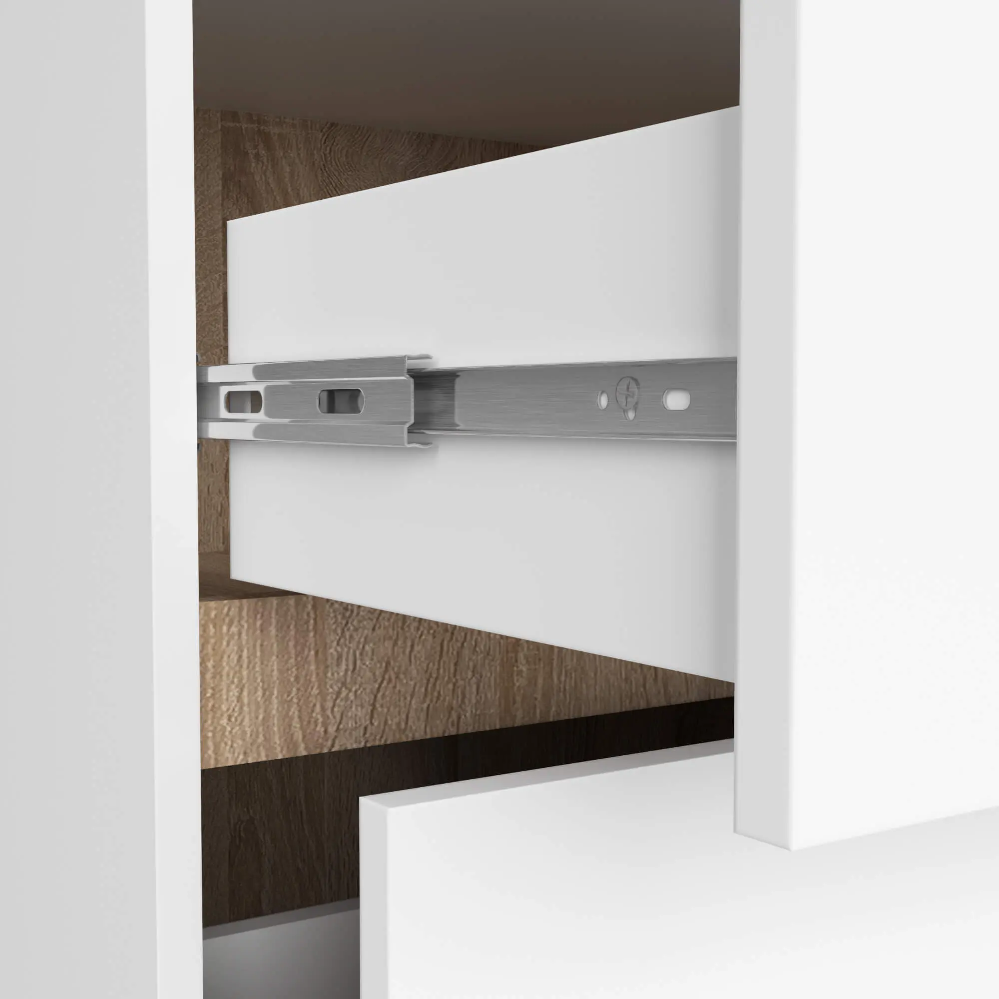 Dulap sub lavoar Akord Vami 90cm 2SZ 2P (White/Sonoma Oak)