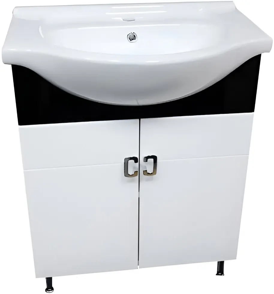 Set dulap cu lavoar Aquaplus Modern 65 (White/Black)