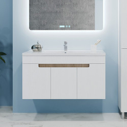 Тумба под умывальник Bayro Positano Duo 1000 подвесная (White Matte) Thumb
