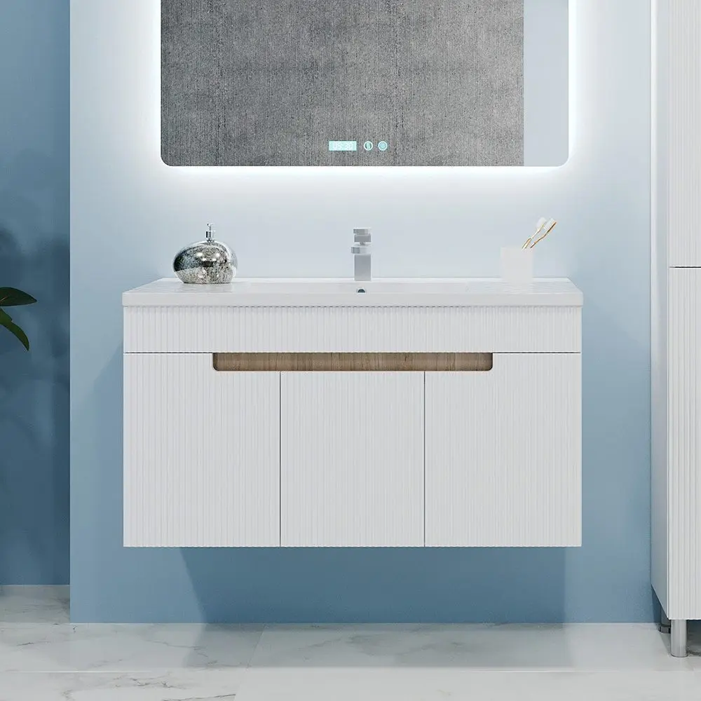 Тумба под умывальник Bayro Positano Duo 1000 подвесная (White Matte) - 3