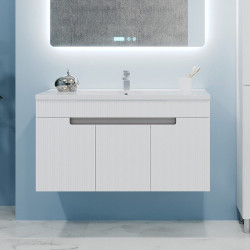 Тумба под умывальник Bayro Positano Duo 1000 подвесная (White Matte) Thumb