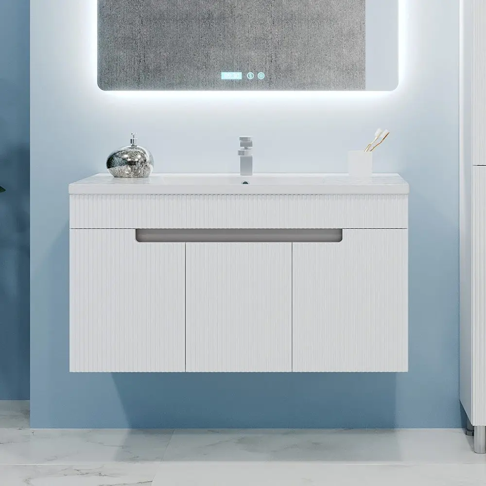 Тумба под умывальник Bayro Positano Duo 1000 подвесная (White Matte) - 4