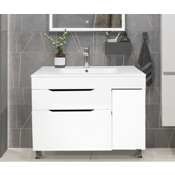 Tumba sub lavoar Art Flame Atlantis Bora 100 A-K (White)