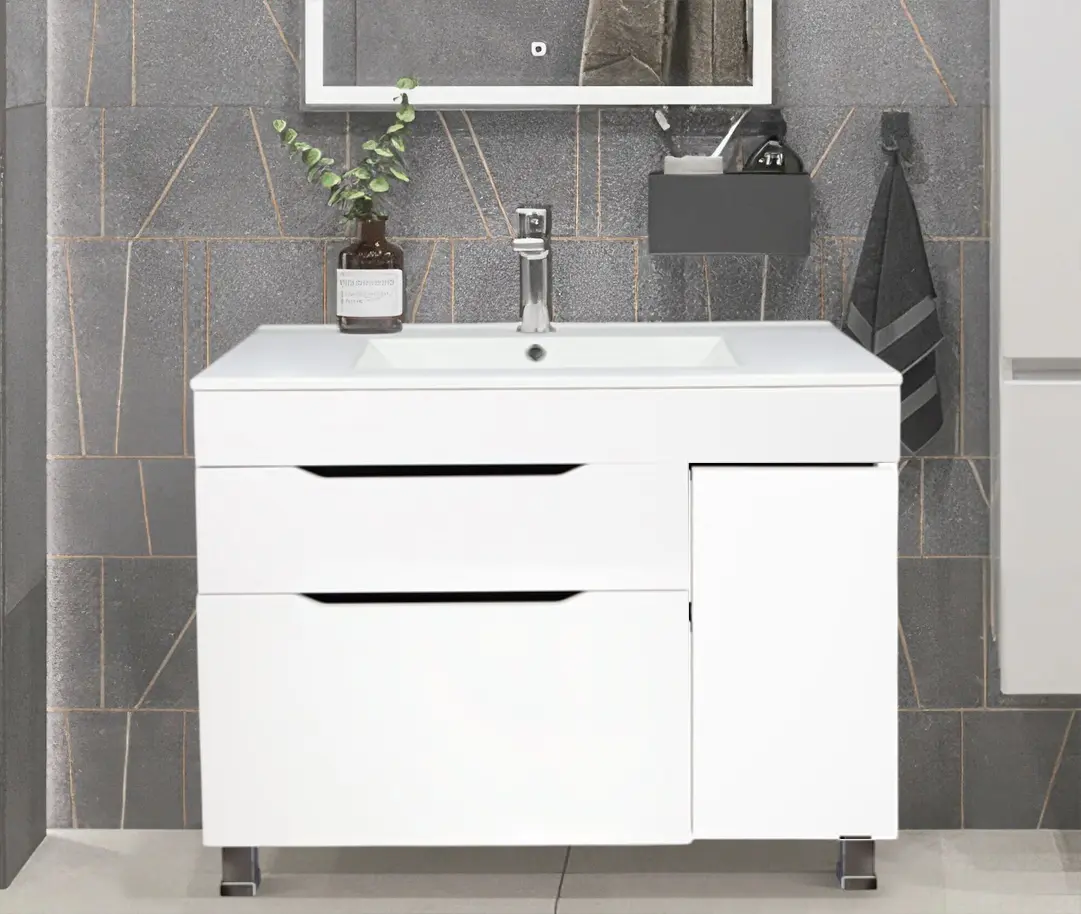 Tumba sub lavoar Art Flame Atlantis Bora 100 A-K (White)