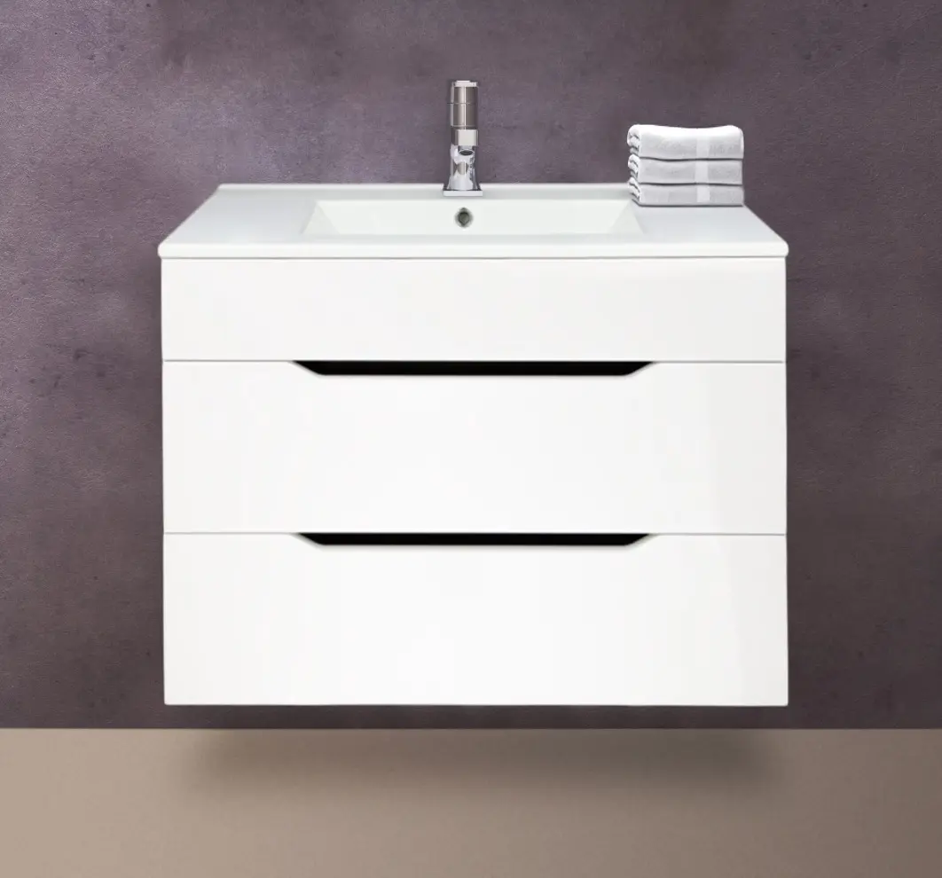 Tumba sub lavoar Art Flame Atlantis Bora 80A-N (White)