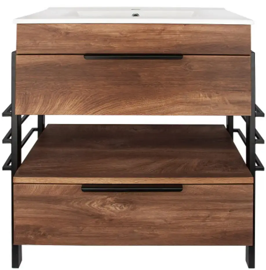 Tumba sub lavoar Art Flame Aura 70A (Brown)