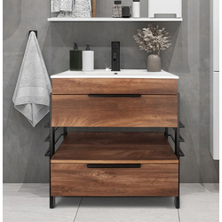 Tumba sub lavoar Art Flame Aura 70A (Brown)