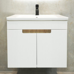 Dulap sub lavoar suspendat Bayro Positano Duo 700 (White Matte) Thumb