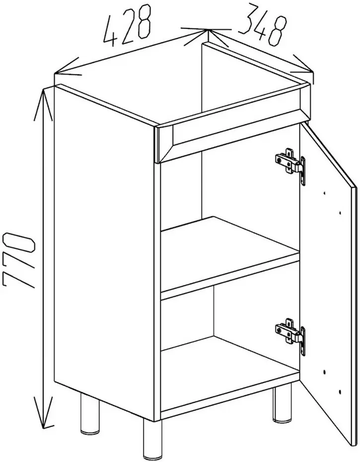 Шкаф под умывальник Bayro Allure 500 (White)
