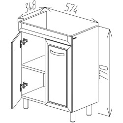 Dulap sub lavoar Bayro Allure 600 (White) Thumb
